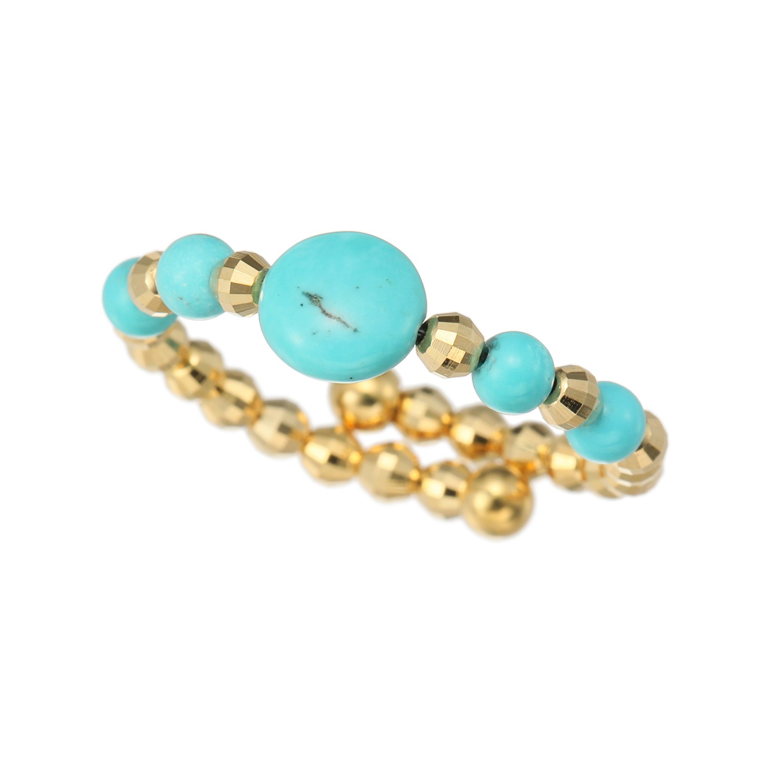 ミケランジェロ アリゾナ産ターコイズ フレキシブルリング