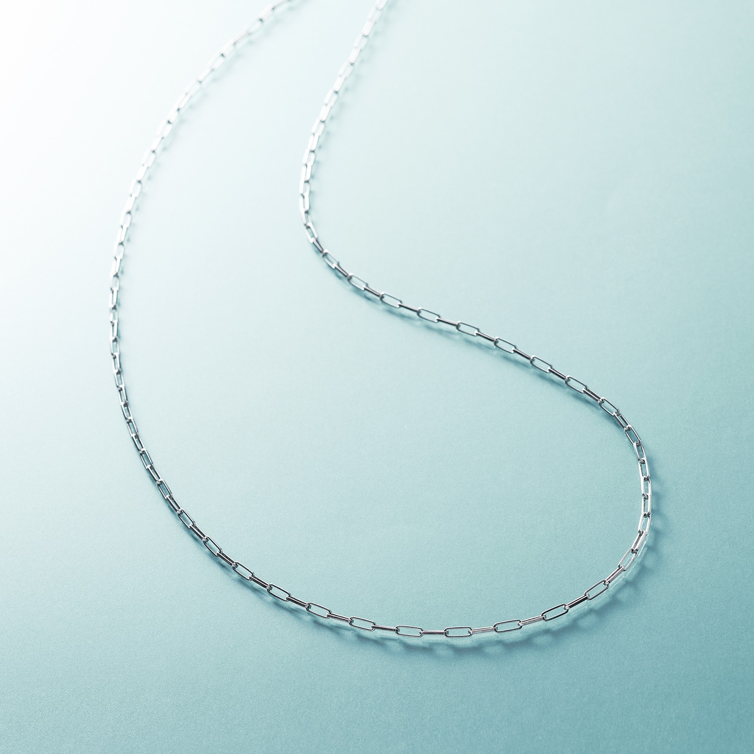 アルジェント イタリアーノ シルバー ペーパークリップチェーン ロング