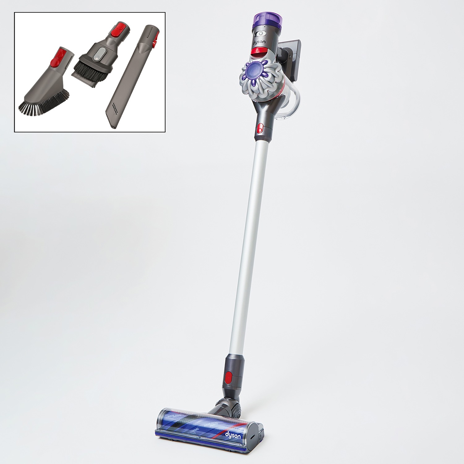 ダイソン 自動で毛絡みを解消する クリーナーヘッド搭載！ コードレスクリーナー Ｖ７　アドバンスド 特別セット