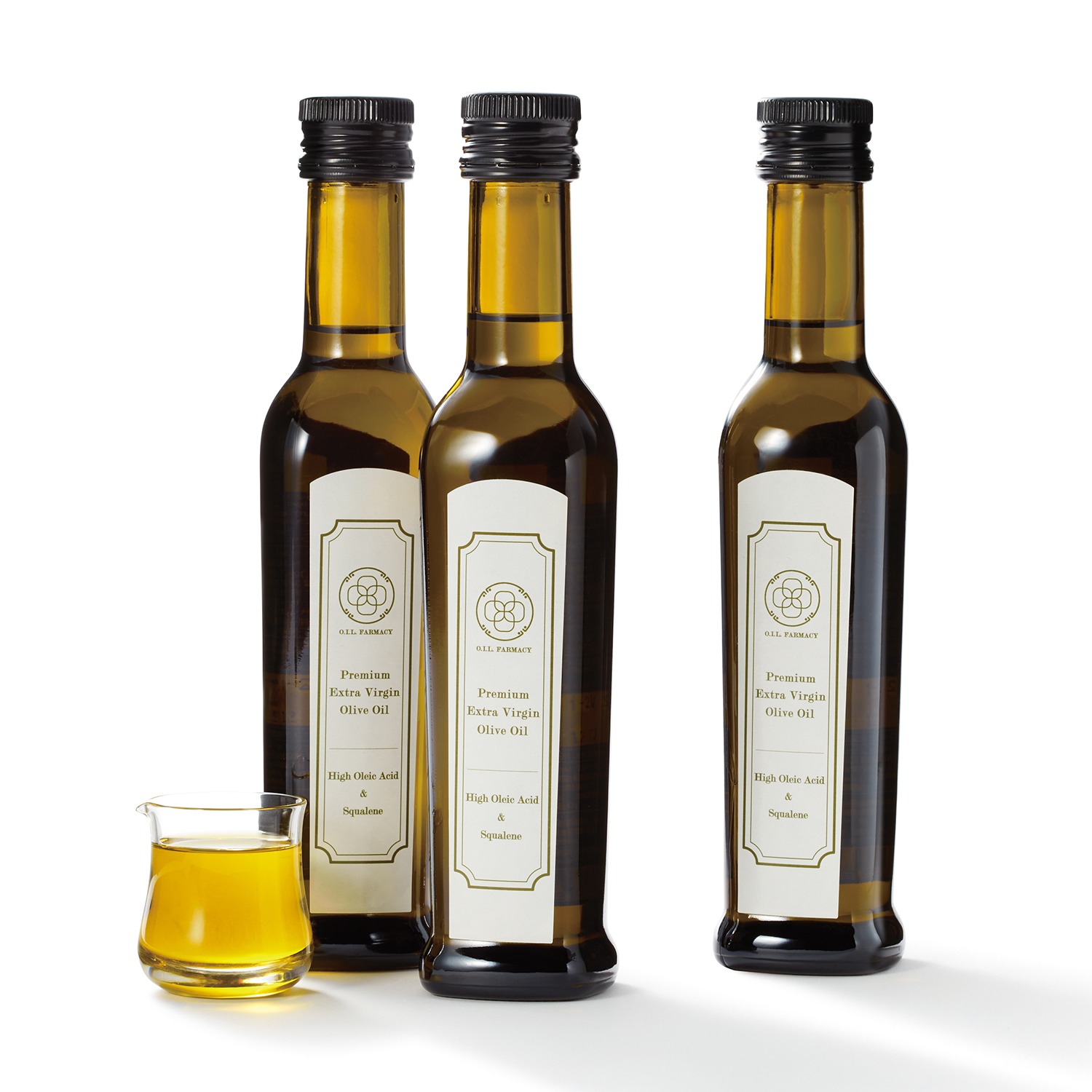 オイルファーマシー 美容に関する栄養素 オメガ９・スクワレン・ビタミンＥも摂れる！ プレミアムエクストラバージンオリーブオイル３本セット 