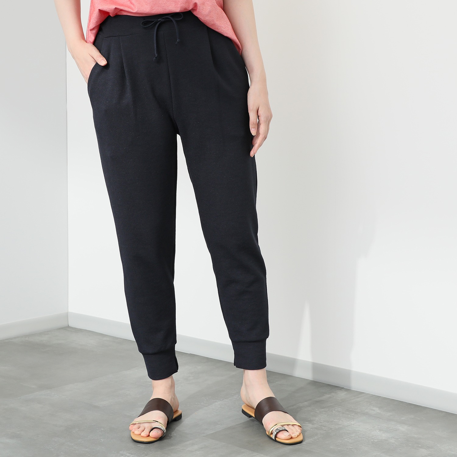 HKビアン 吸水速乾 さらさらワッフル ジョガーパンツ- ショップ