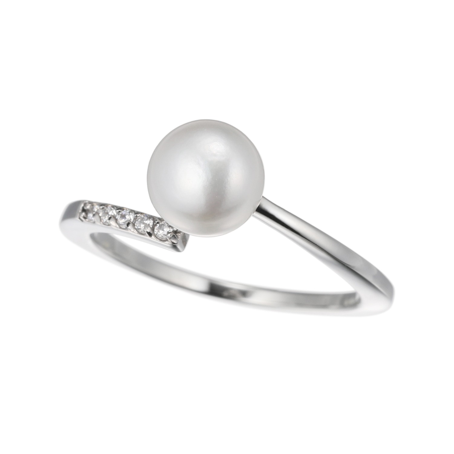 ラフィナリスタ サージカルステンレス 淡水パール＆ＣＺ スタイリッシュリング