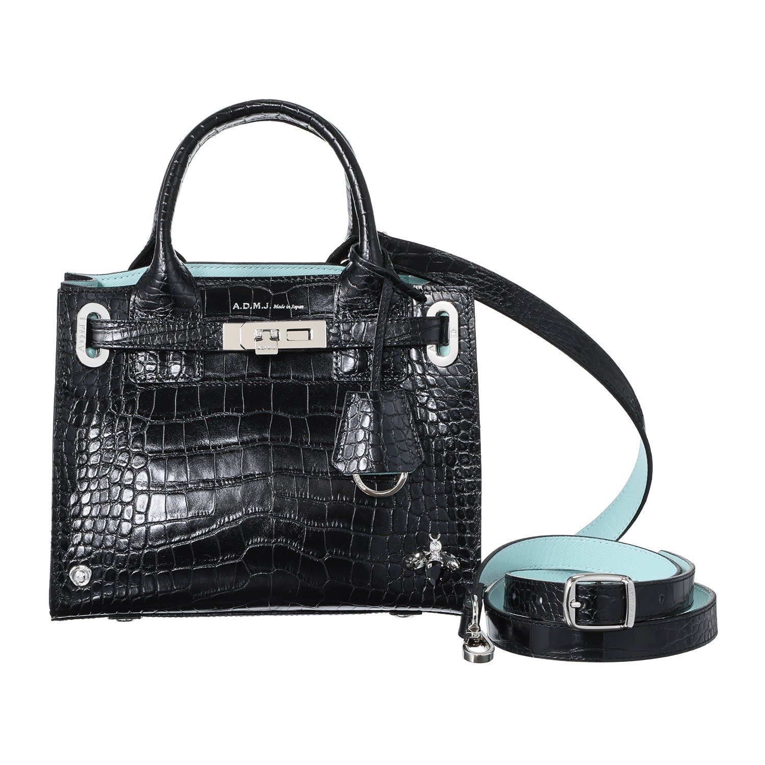 エーディーエムジェイ THE BEE 牛革クロコダイル型押し 2ウェイ  