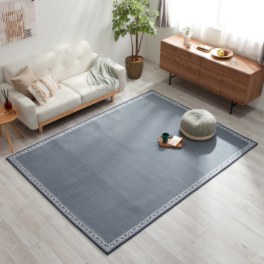 イケヒコ　極厚約30mm ゆったりごろりんラグ　ブルー　185×240cm 180×240cm＞イケヒコ さらっと爽やか ジャガード織 除湿・消臭