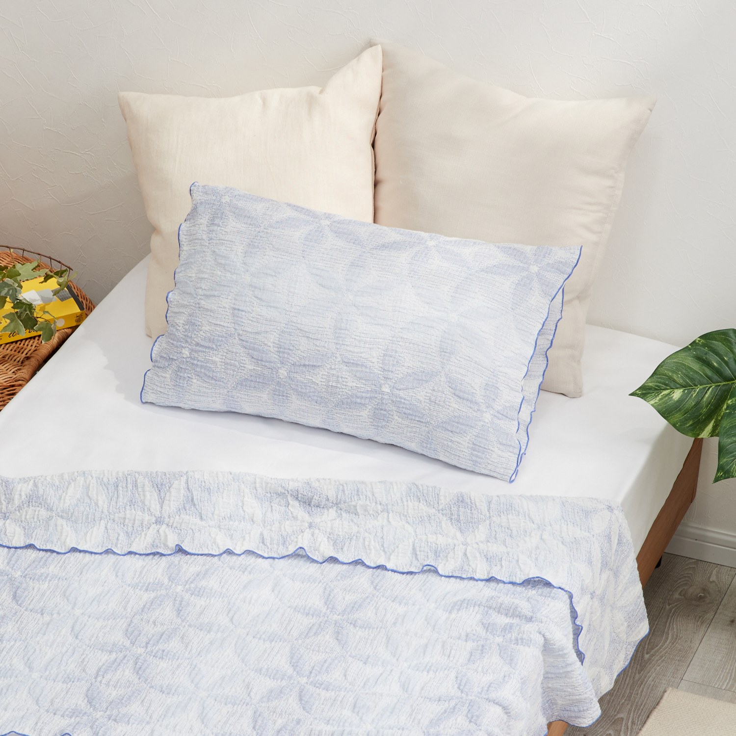 ロマンス小杉 さらっと涼やか 三河ふくれ織 ガーゼピローケース