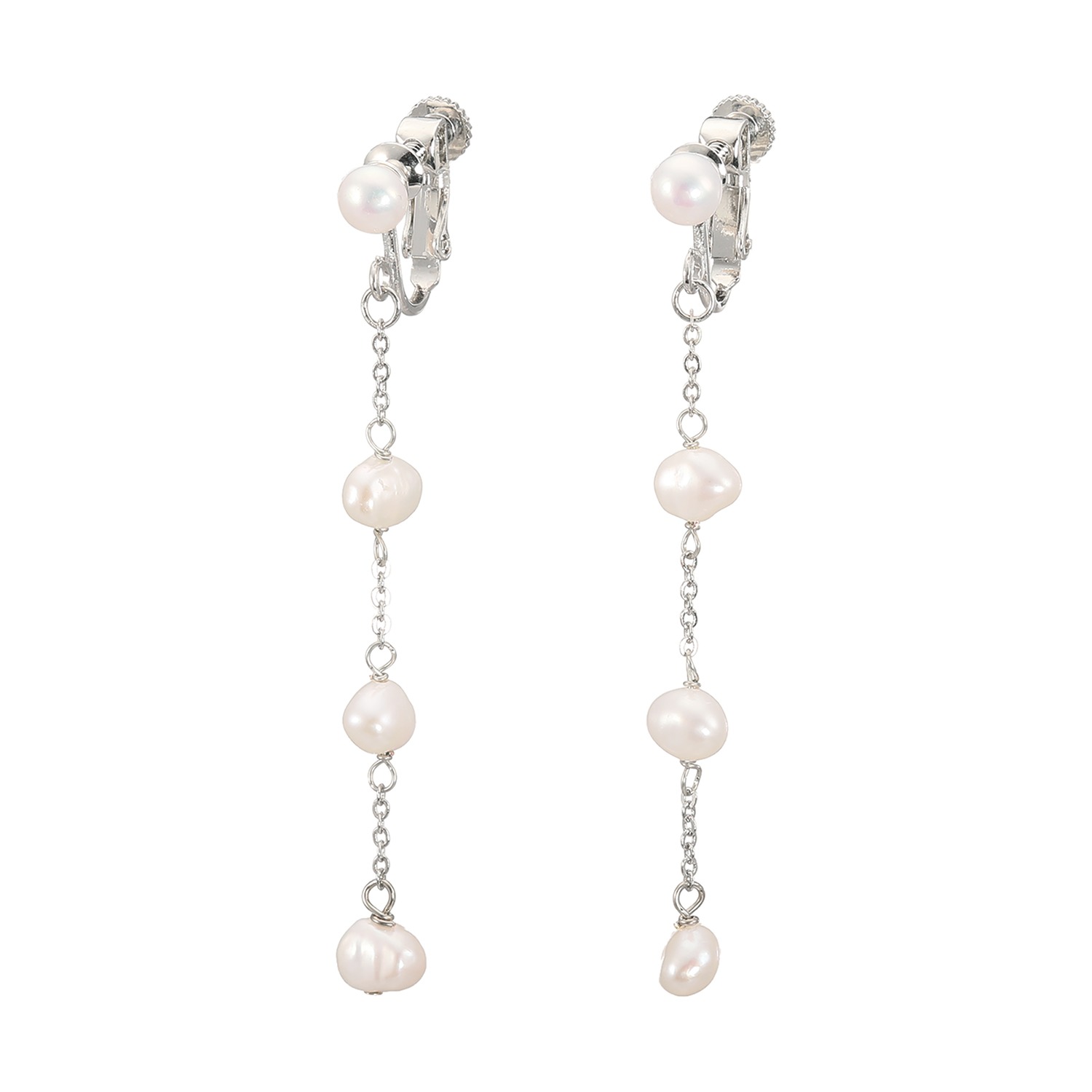 エアリーフェアリー ベビー淡水パール ステーション ロング イヤリング／ピアス