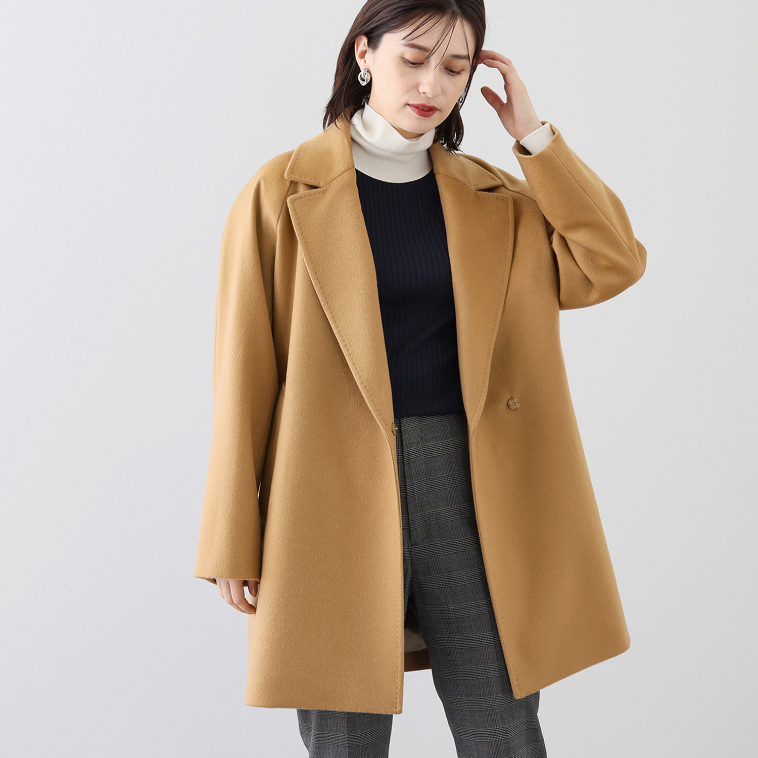 イネド カシミヤ女優コート INED イネド カシミヤ100% ロングコート