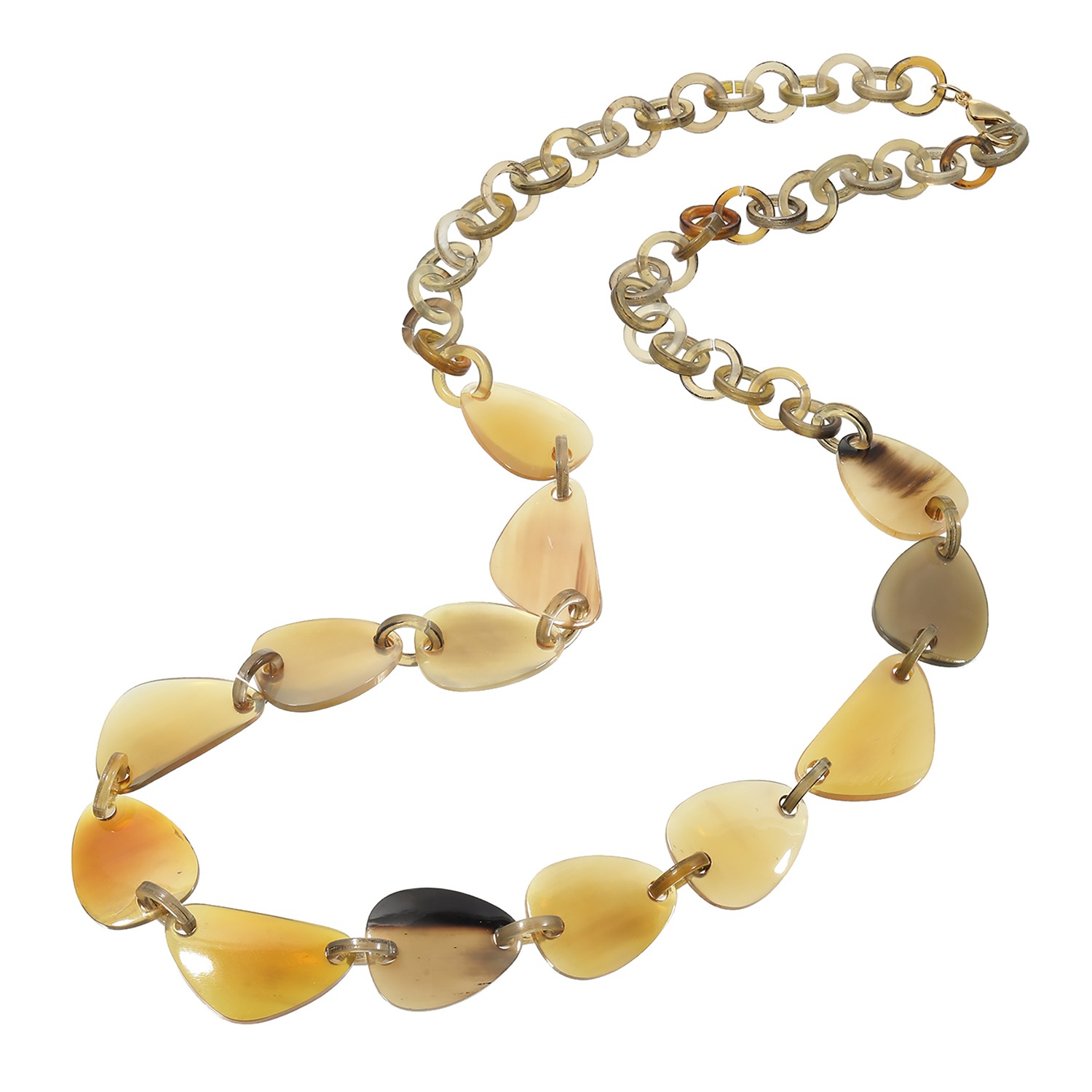 グレイスモア 水牛 ユニークシェイプ ロングネックレス