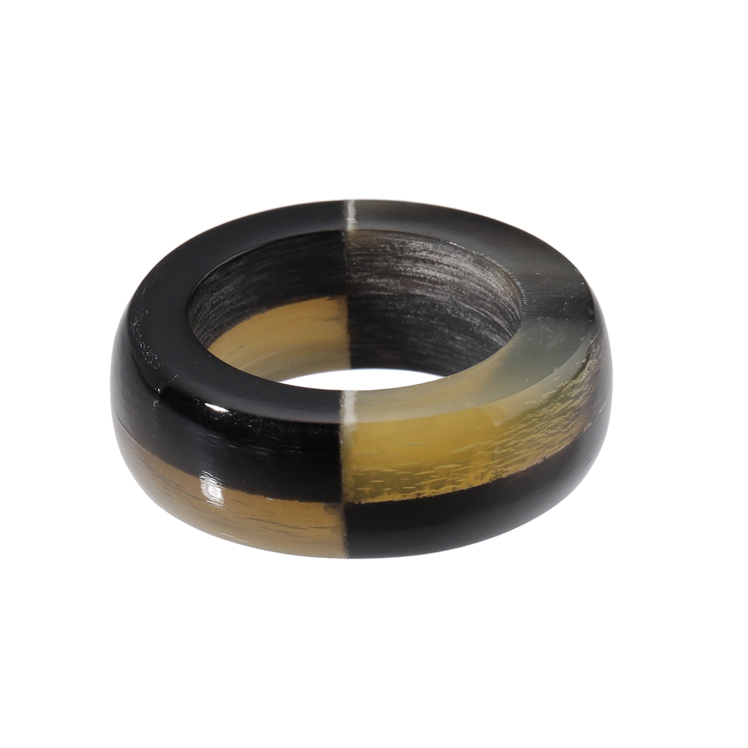 グレイスモア 水牛 バイカラーデザインリング