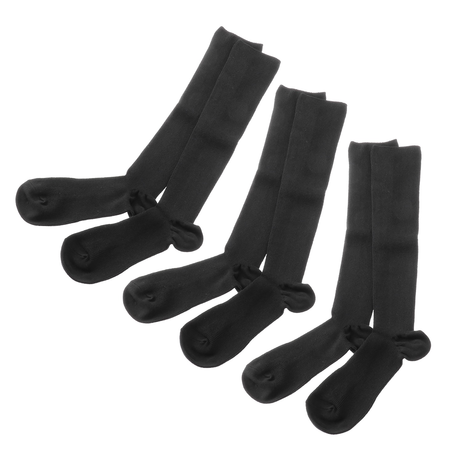 リオッサ 足首キュッ！ お昼間キュッとソックス 同色３足セット ＜ブラック＞ 