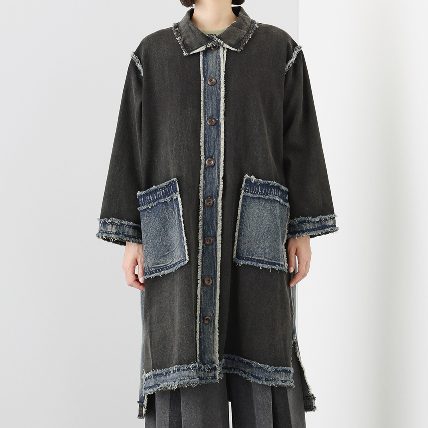 ベルデニム 切替デザイン デニムコート- ショップチャンネル