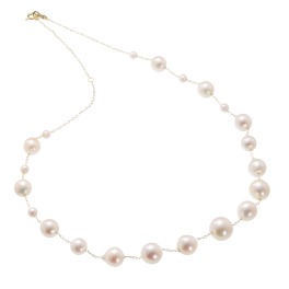 ジュペレ 18K 国産アコヤパール 9mmUP大玉アクセント マルチ 