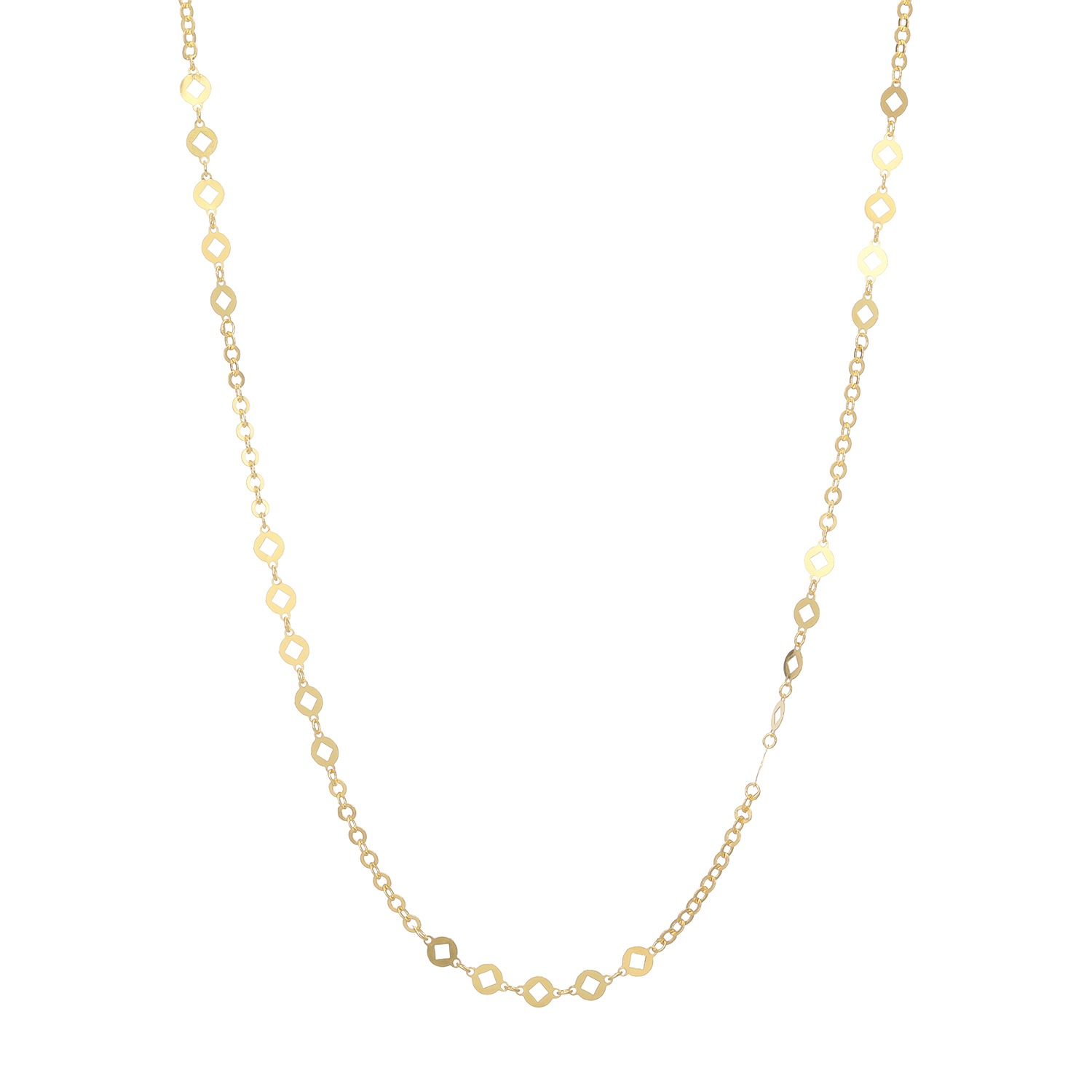 アルジェントイタリアーノ 7連ロングネックレス アルジェント イタリアーノ シルバー ダイヤモンドカット デザイン