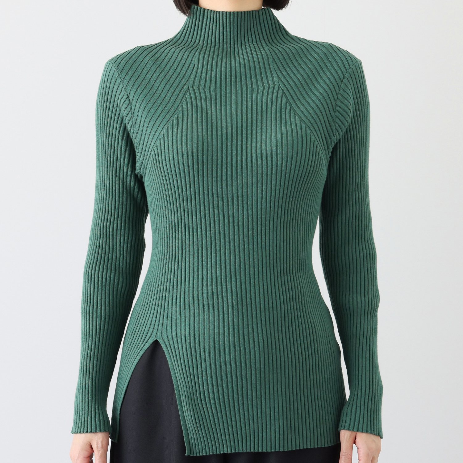 コモエリークローゼット アシンメトリーカット ニットプルオーバー