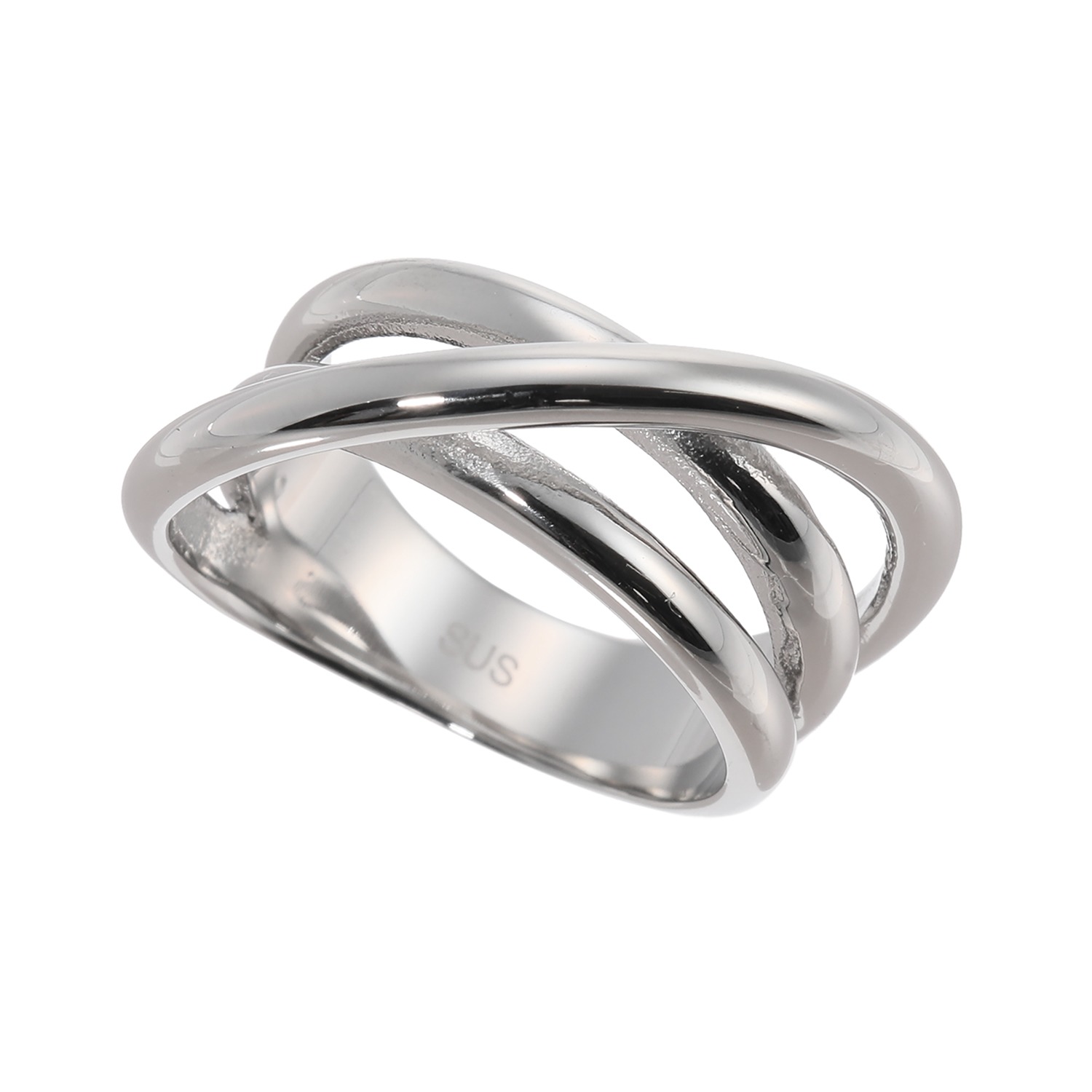 ラフィナリスタ サージカルステンレス スリークロスライン リング