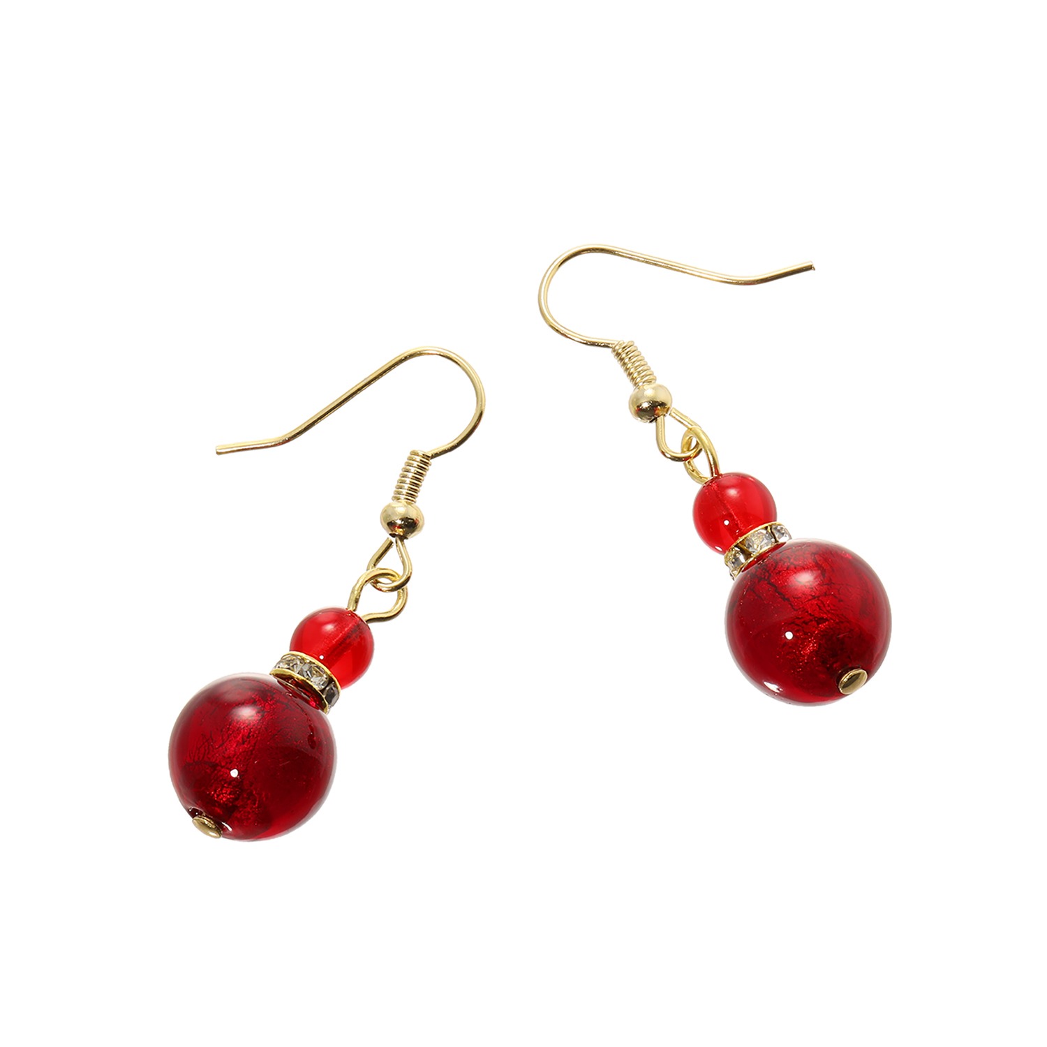 ラグーナ ベネチアンガラス 丸玉スウィング ピアス／イヤリング