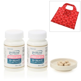 森下仁丹 ヘルスエイド ローズヒップ2個＆ ローズヒップ柄エコバッグ