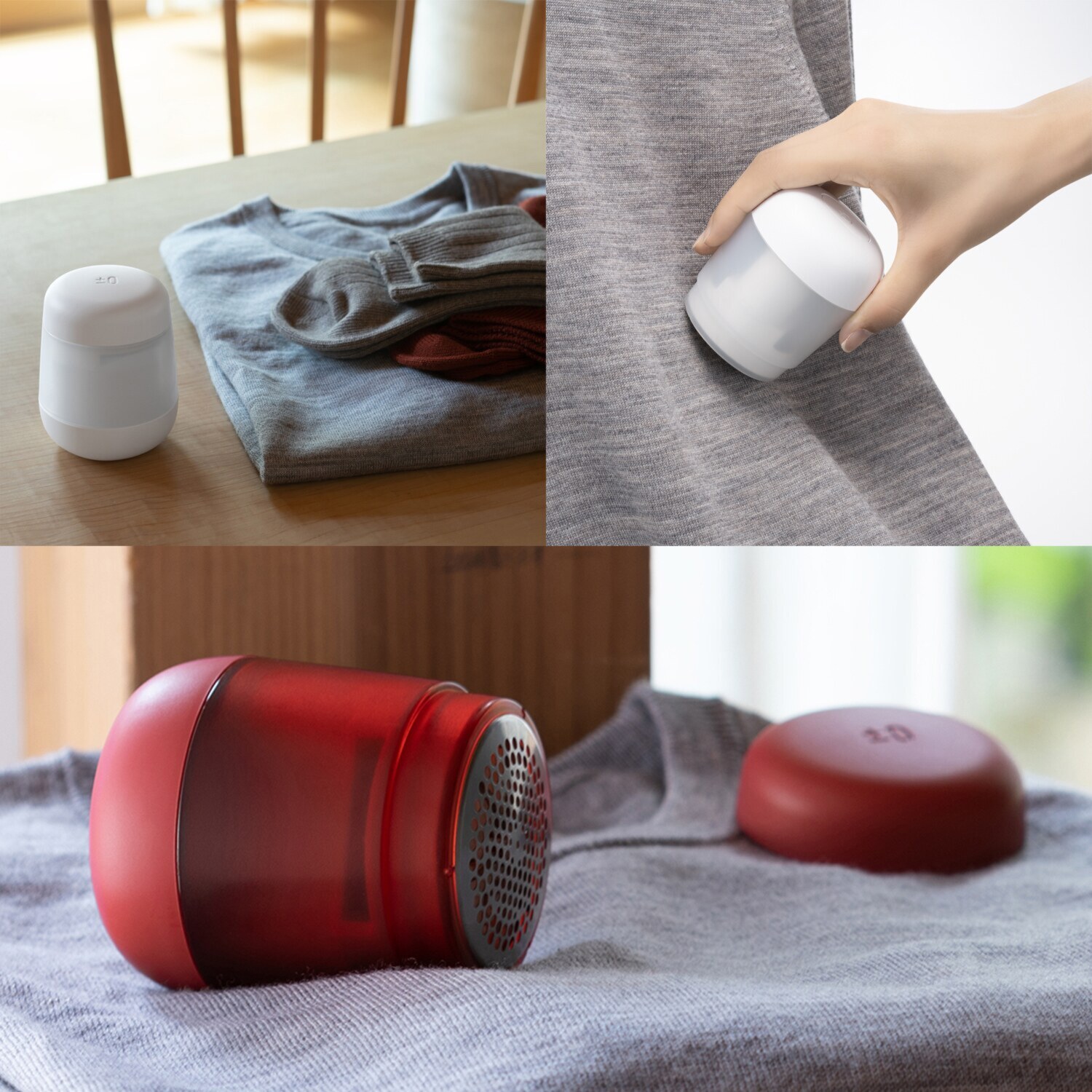 プラスマイナスゼロ 使いやすくてかわいい コードレス 毛玉クリーナー ＸＲＬ−Ｈ０１０