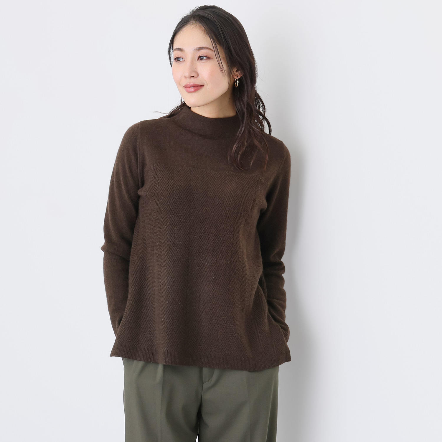 Nature's ネイチャーズ ヤク100％ ボトルネック ニットプルオーバー