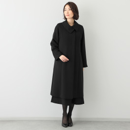 ニュイ ブラックフォーマル 洗濯機で洗える ライナー付 着回しコートへ  