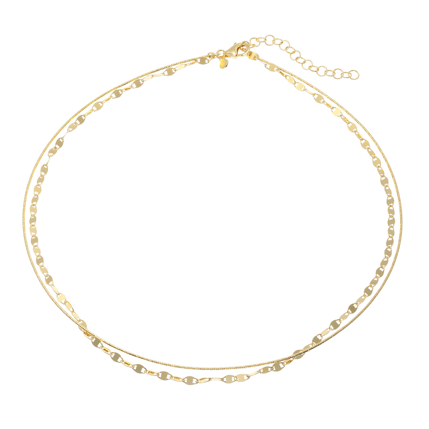 アルジェント イタリアーノ シルバー 2連デザイン ネックレス  