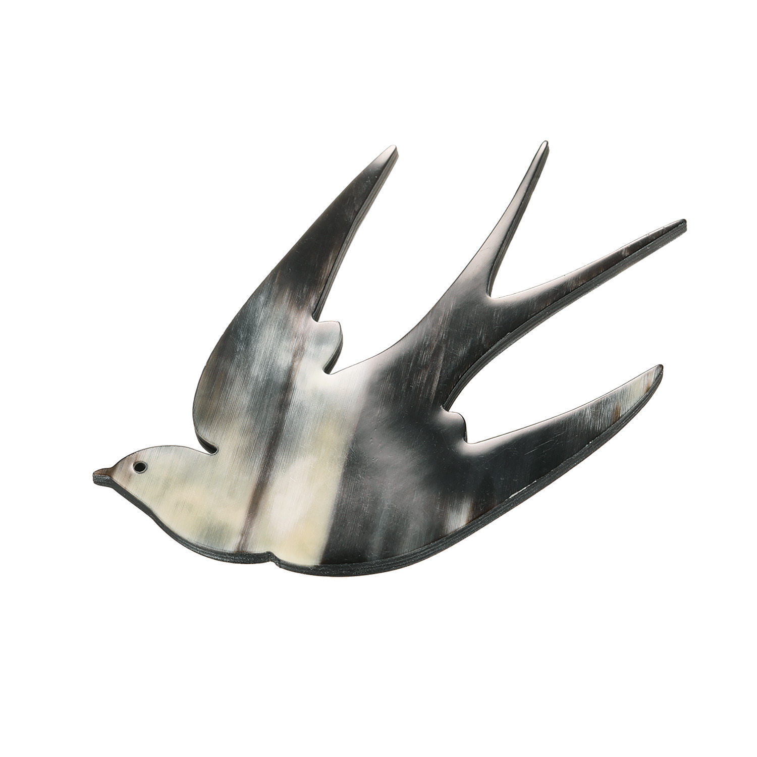 ミル・レーヴ 水牛 デザインブローチ- ショップチャンネル