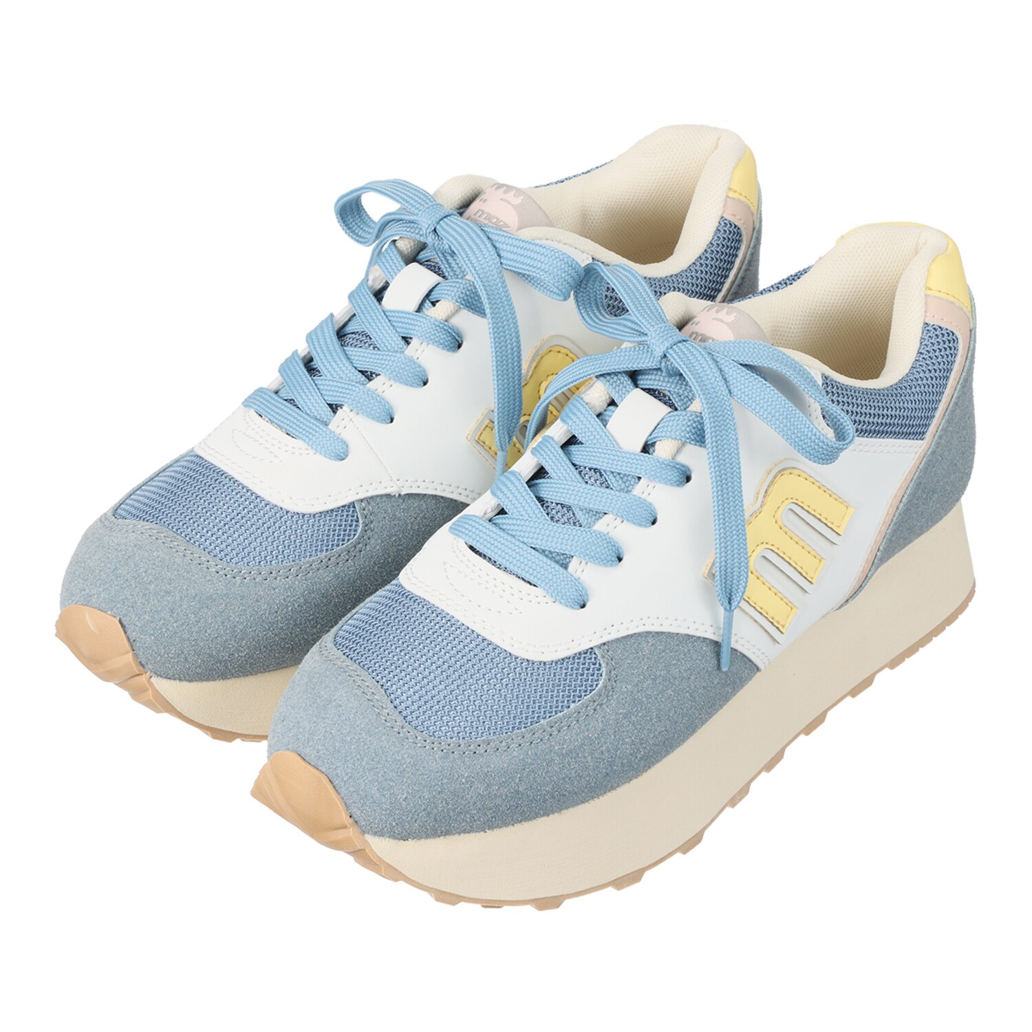 モズ コンビアクセント 厚底 軽量 レースアップスニーカー- ショップ