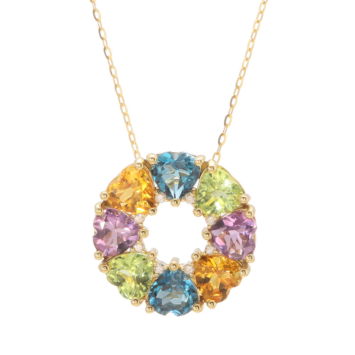ビジューフルレゾン コローレ 18K ダイヤモンド＆ ハートストーン 