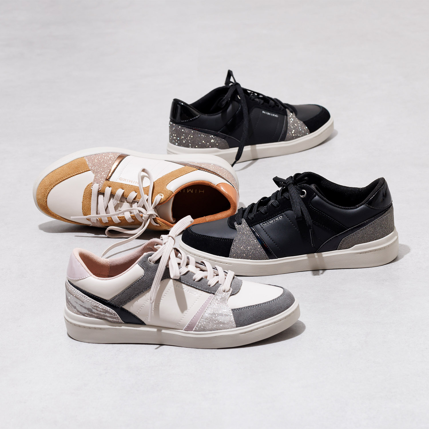 卑弥呼 はっ水アクションレザー 配色軽量スニーカー- ショップチャンネル