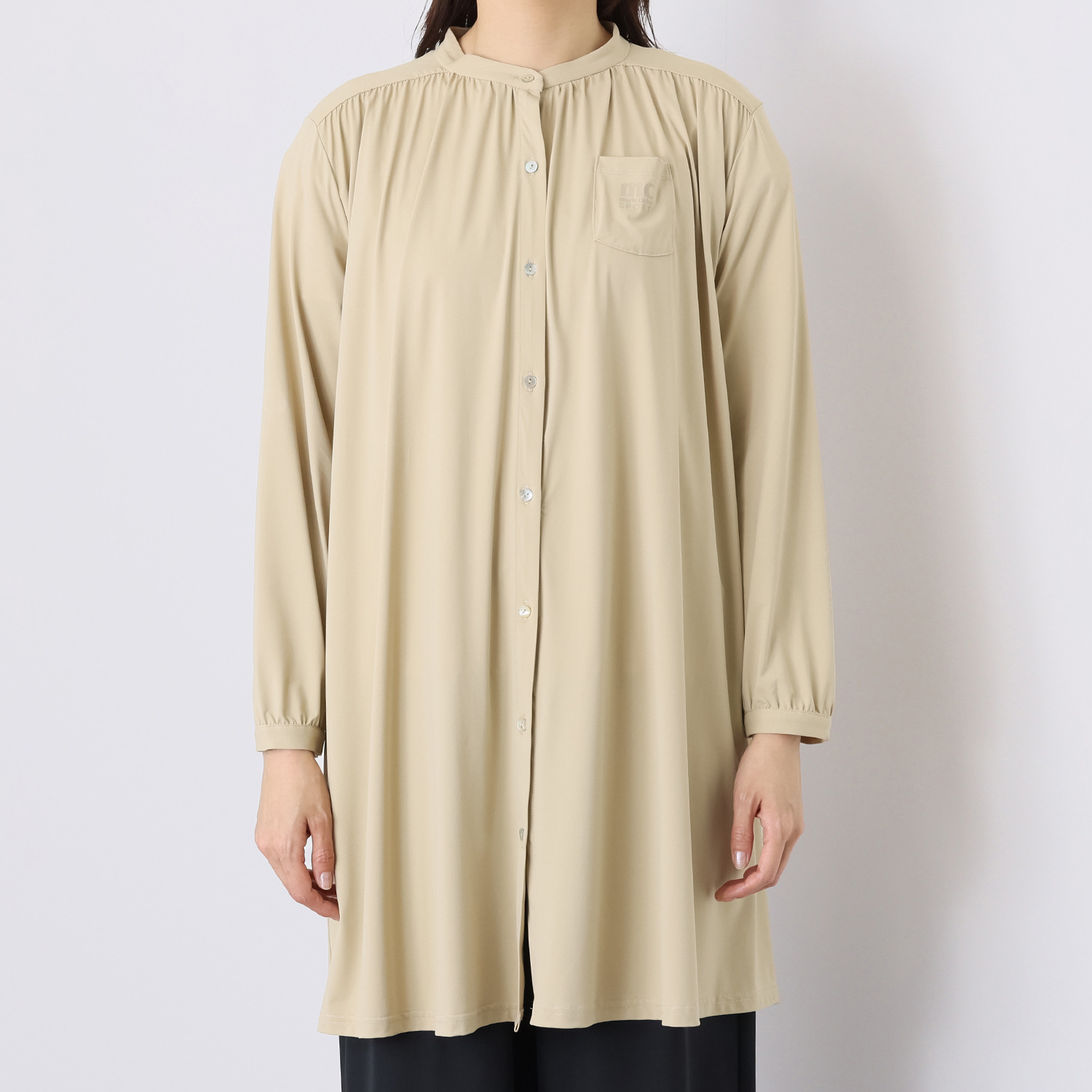 マリ・クレール　スポール 接触冷感 チュニック丈シャツ