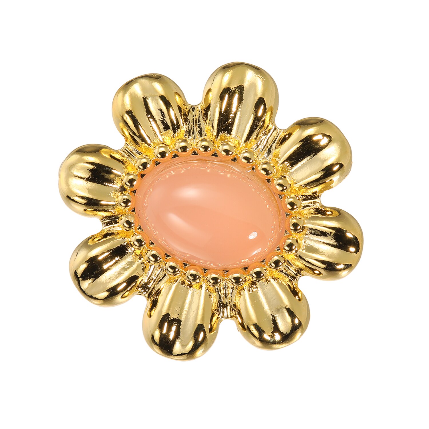 シマ・リリアーナ カルセドニー フラワーモティーフ ブローチ