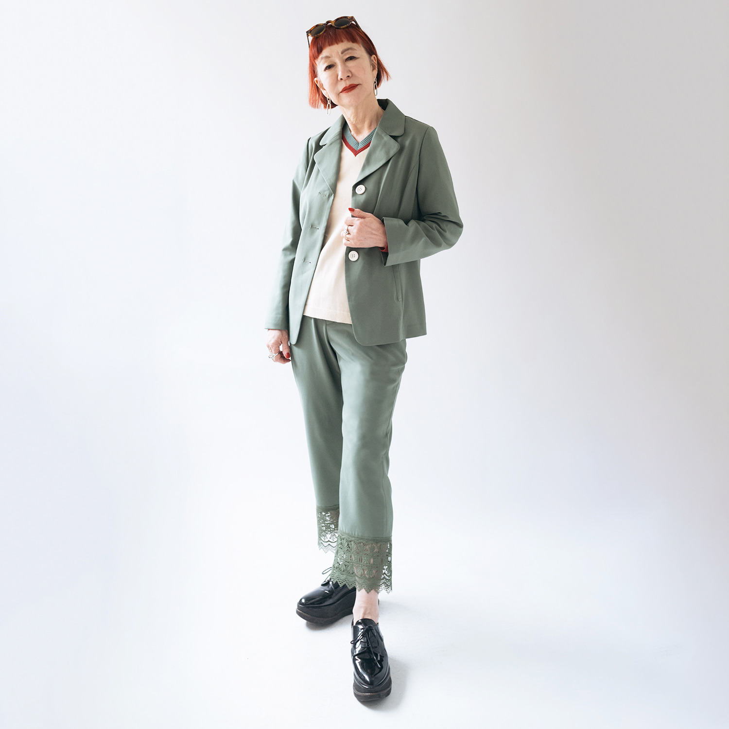 エムジェイアール バイ マチコ ジント ロンドン 裾レースアクセント