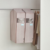 クラレトレーディング ダブルファスナー仕様で 洋服の出し入れ簡単 汚れ・ホコリ・花粉など しっかりブロック！ まとめて洋服カバー 同色２個セット ＜ショート＞ 