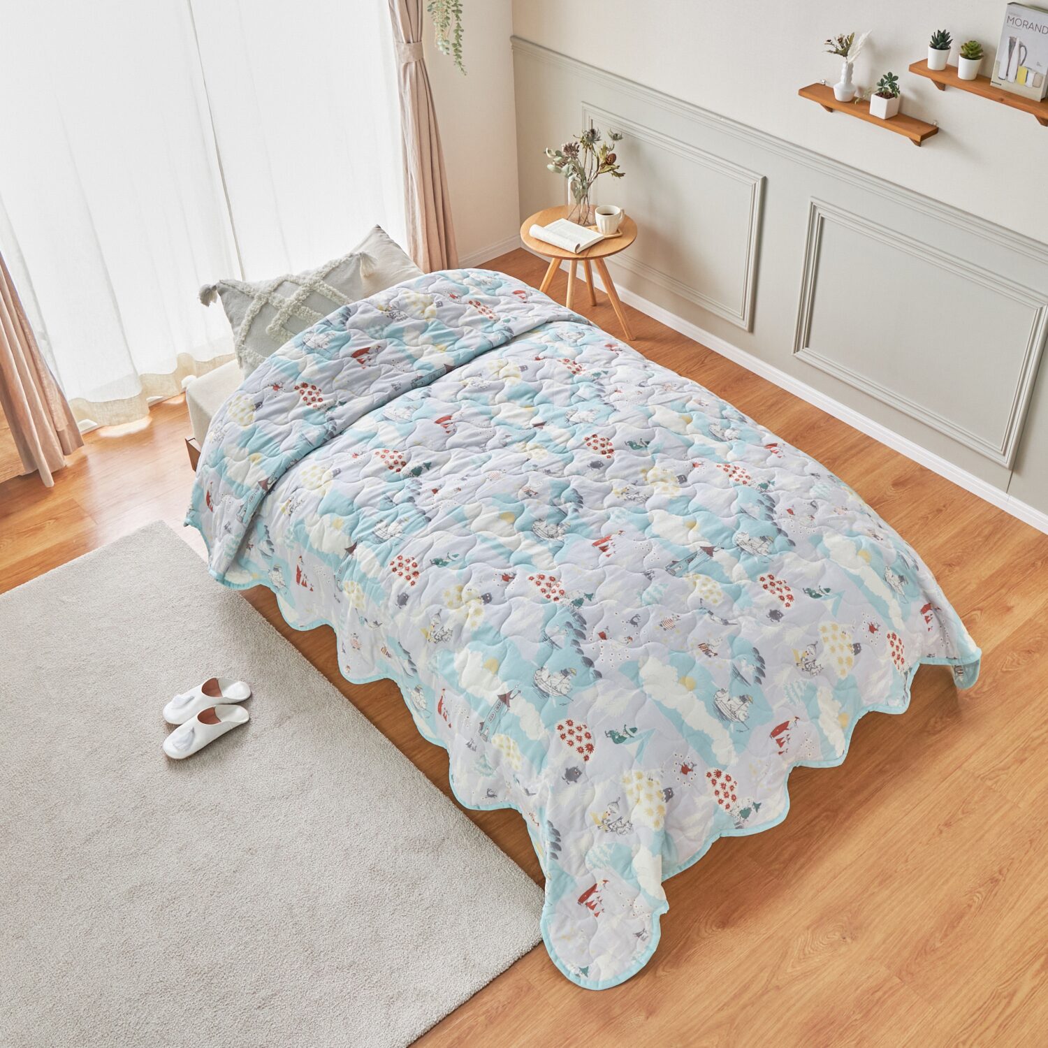 ムーミン 春のムーミン谷の物語 リバーシブル マルチキルトカバー ＜１９０×２４０ｃｍ＞