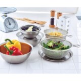 新越 新潟県燕市で製造 丈夫で使いやすい！ フタ付ざるボウル ９点セット