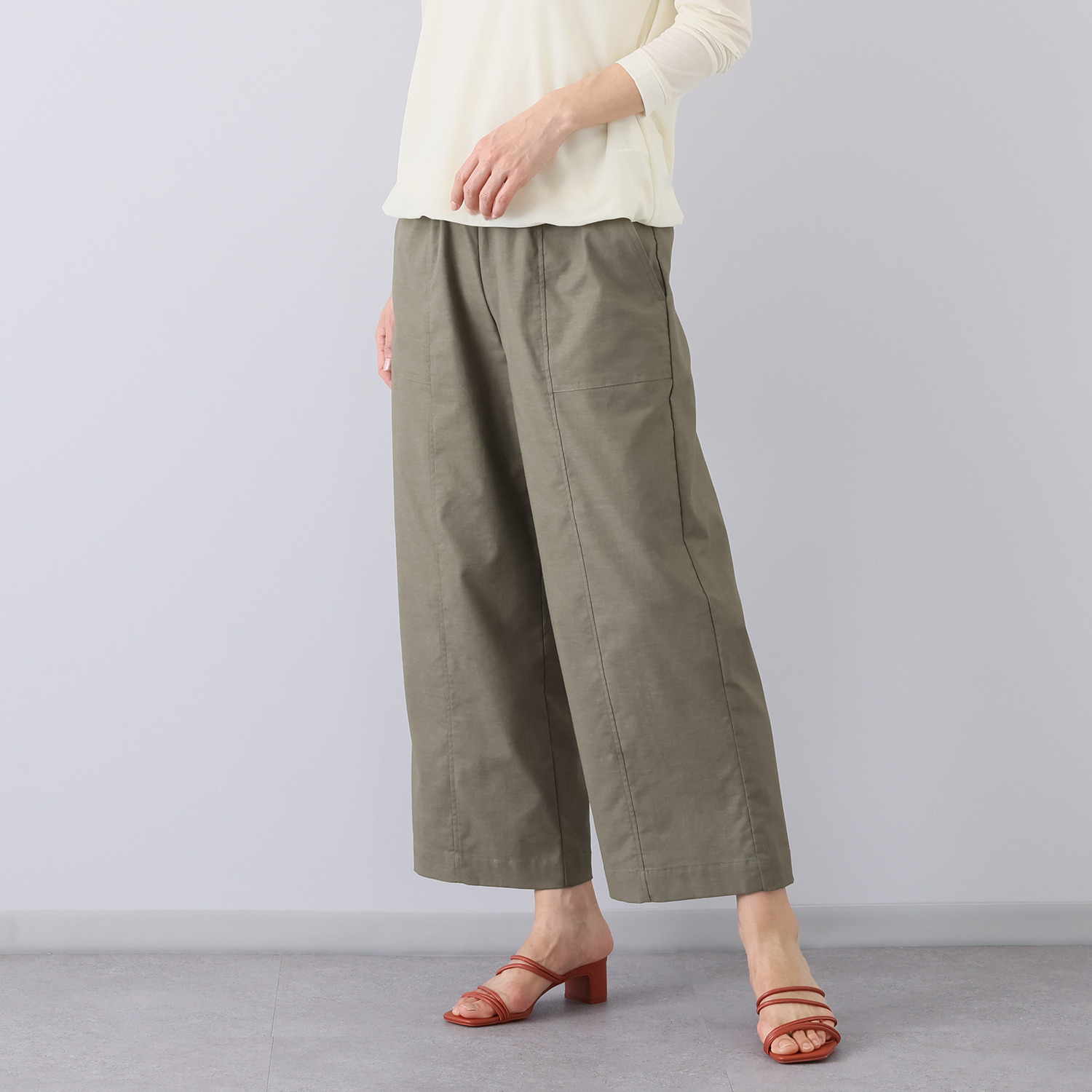 アンリック オー ブルー スパンタッチ コットン混ストレッチ ベイカー  