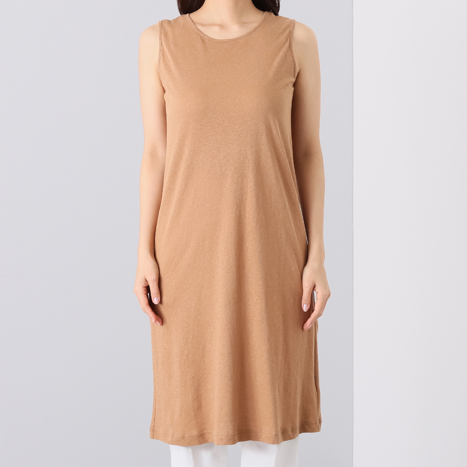 ゼラールスポーツ 肌触りが心地良い！ リネンコットンジャージー ロングタンクプルオーバー