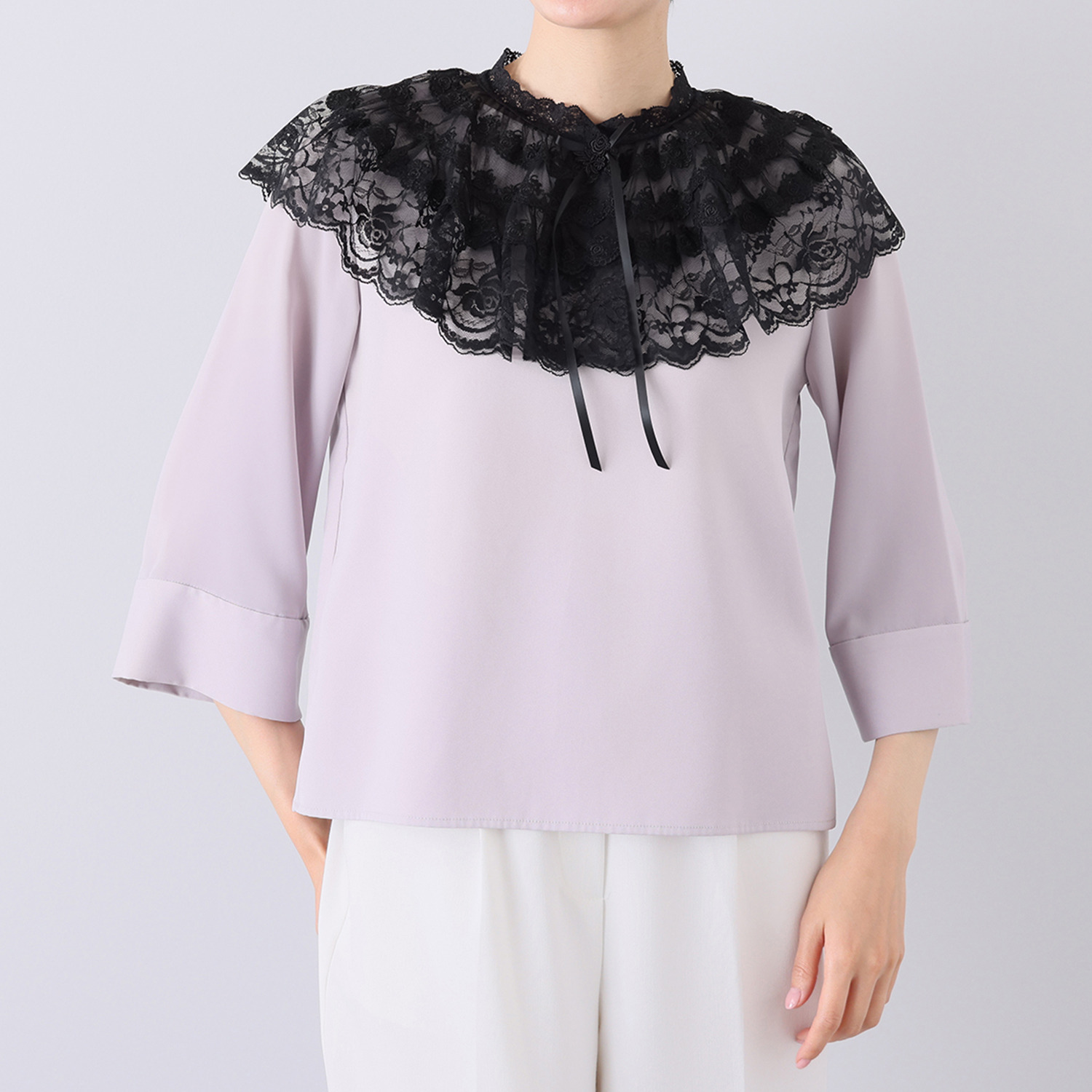 ラ　ルイス バラモティーフ チュール付け襟 “アリス”