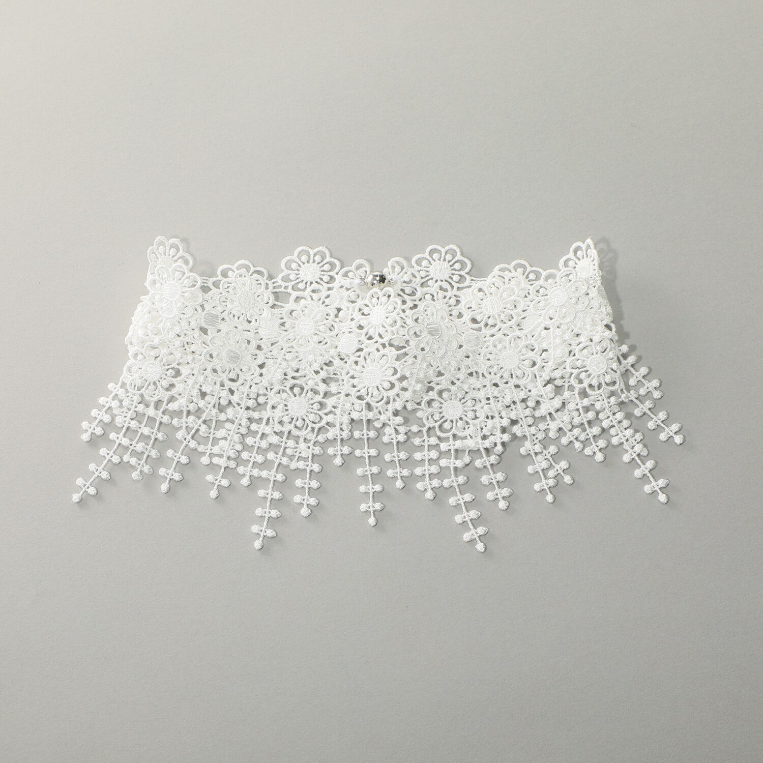 メルレット マグネットで簡単着脱 エンブロイダリーレース フラワーシャンデリア チョーカーネックレス