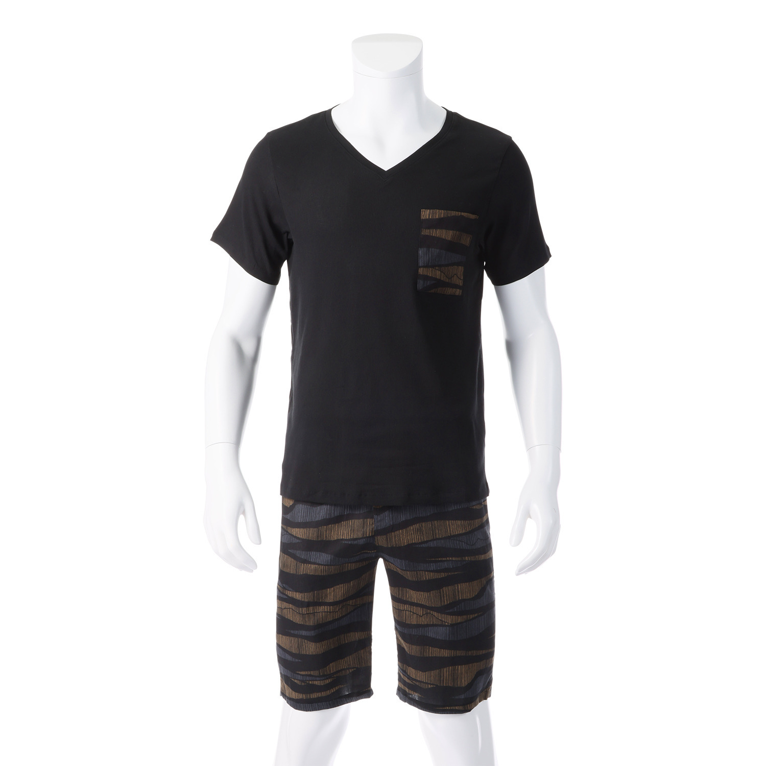 シャレテコ ＜メンズ＞ 日本製　高島ちぢみ ウェア上下セット