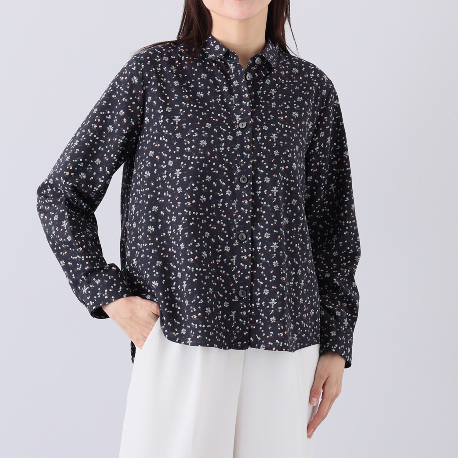 ダジュール 小花プリント ブラウス