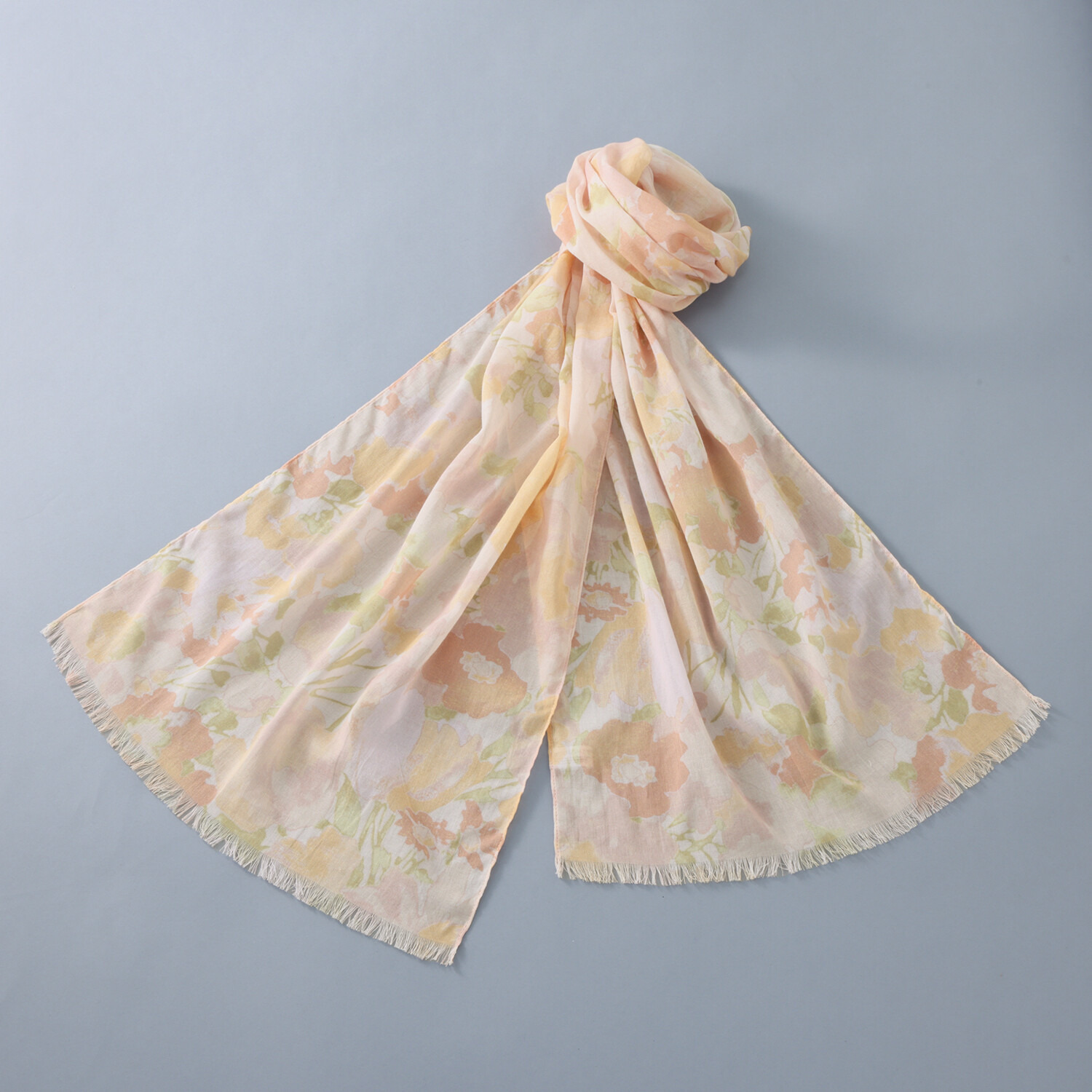 ユキコ　ハナイ フラワーデザイン コットンスカーフ