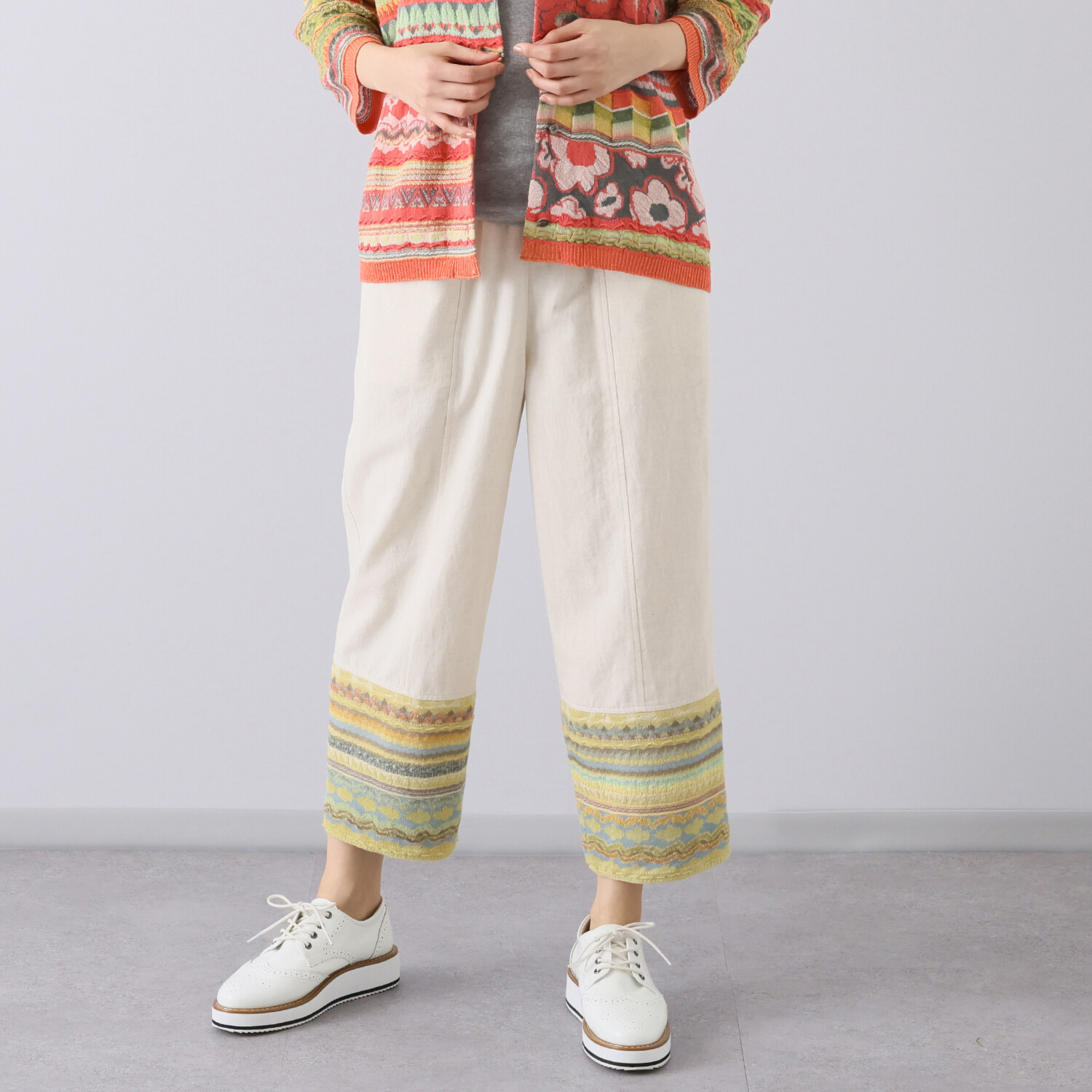 エムアンドキョウコ プリーツパンツ M &Kyoko 黒 パンツ レース サイズ