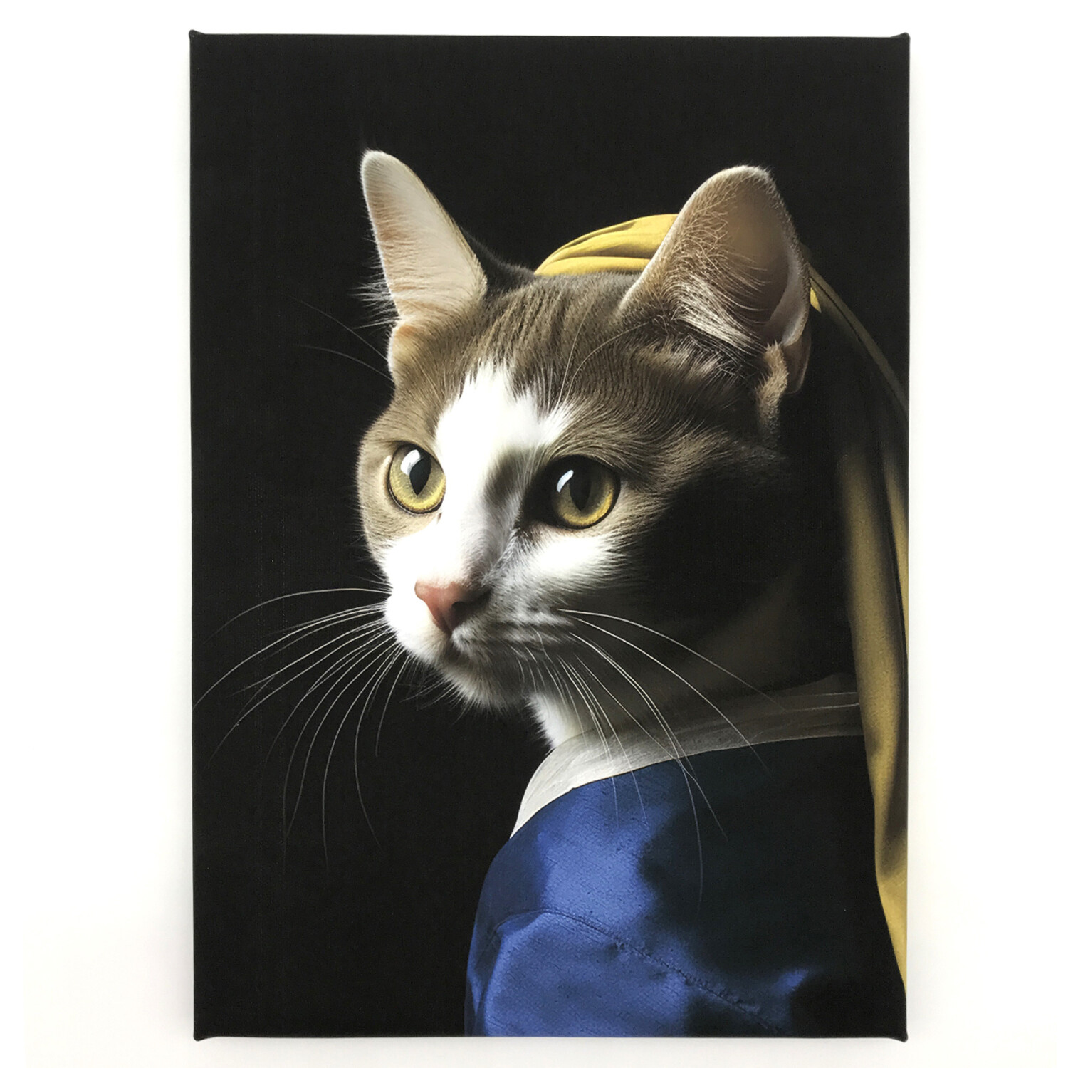 インテリアアート 猫シリーズ “ターバンを巻いた猫” ＜約３３×２４ｃｍ＞ 