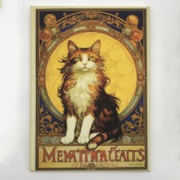 インテリアアート 猫シリーズ “ミュニャ” ＜約３３×２４ｃｍ＞ 