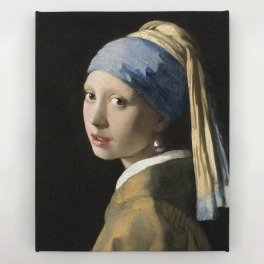 インテリアアート フェルメール 真珠の耳飾りの少女 ＜約２７×２２ｃｍ＞ 