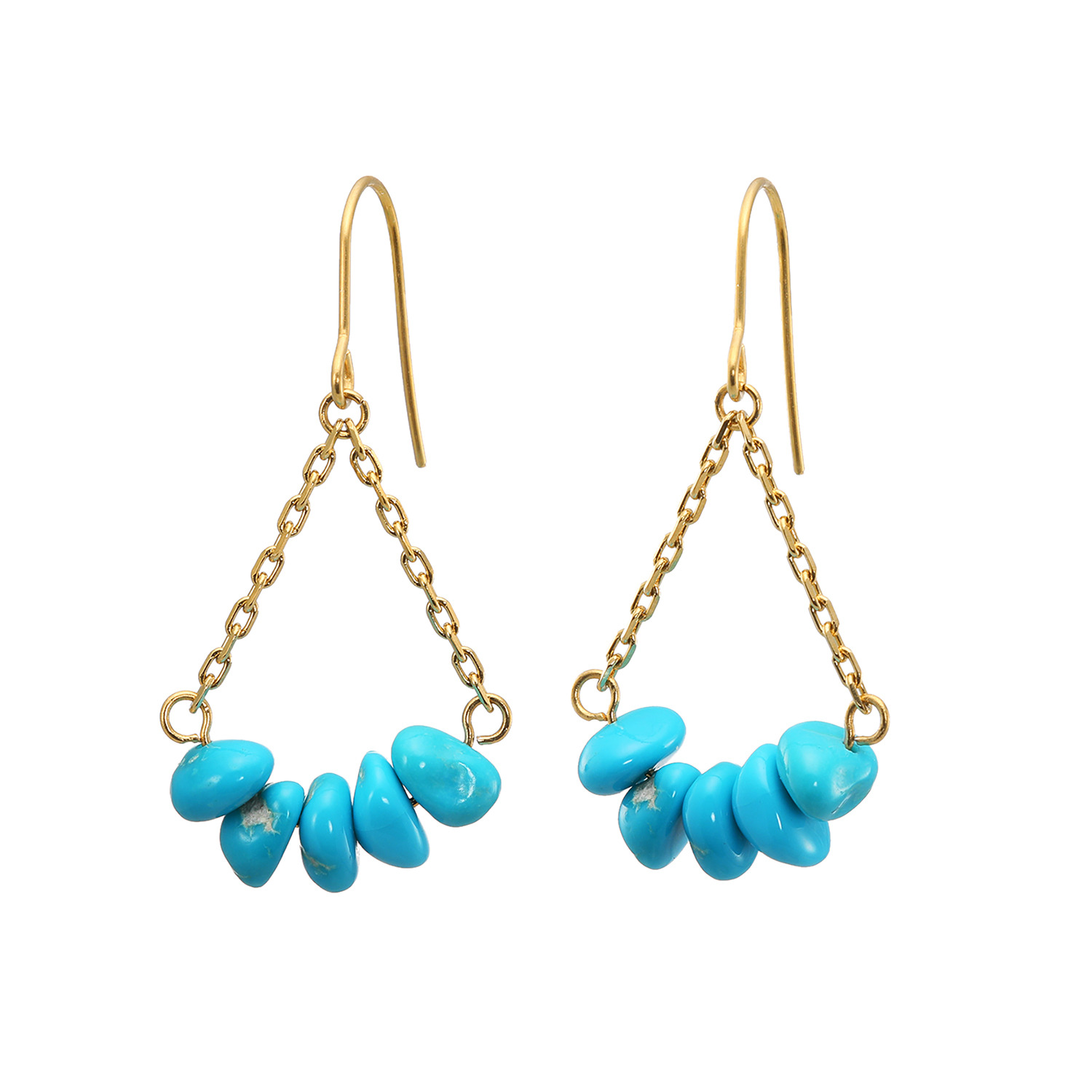 レクルール ステンレス ターコイズ スウィングピアス