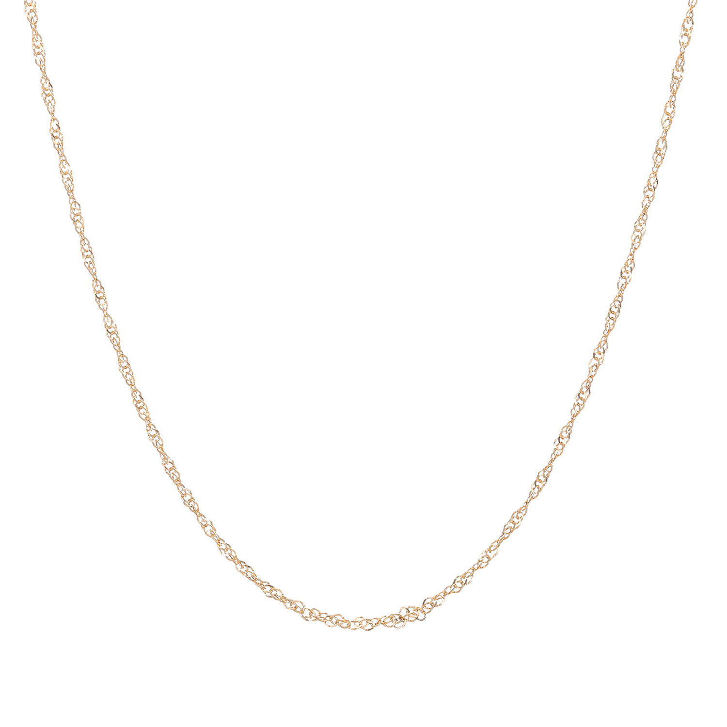 ミオ　イターリア １８Ｋ ホロースクリューチェーン ロングネックレス