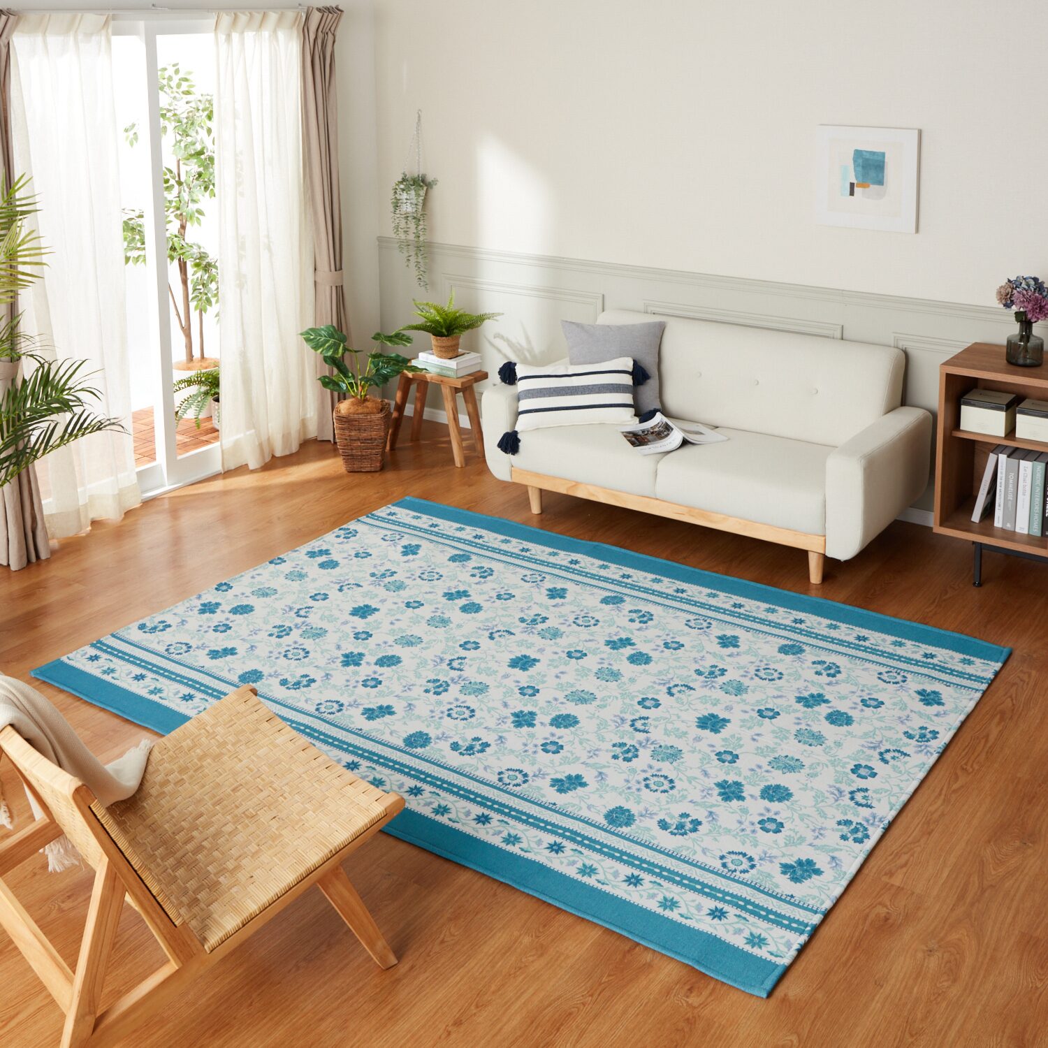 イケヒコ さらっと爽やか ジャガード織 除湿・消臭ラグ ＜１８０×２４０ｃｍ＞