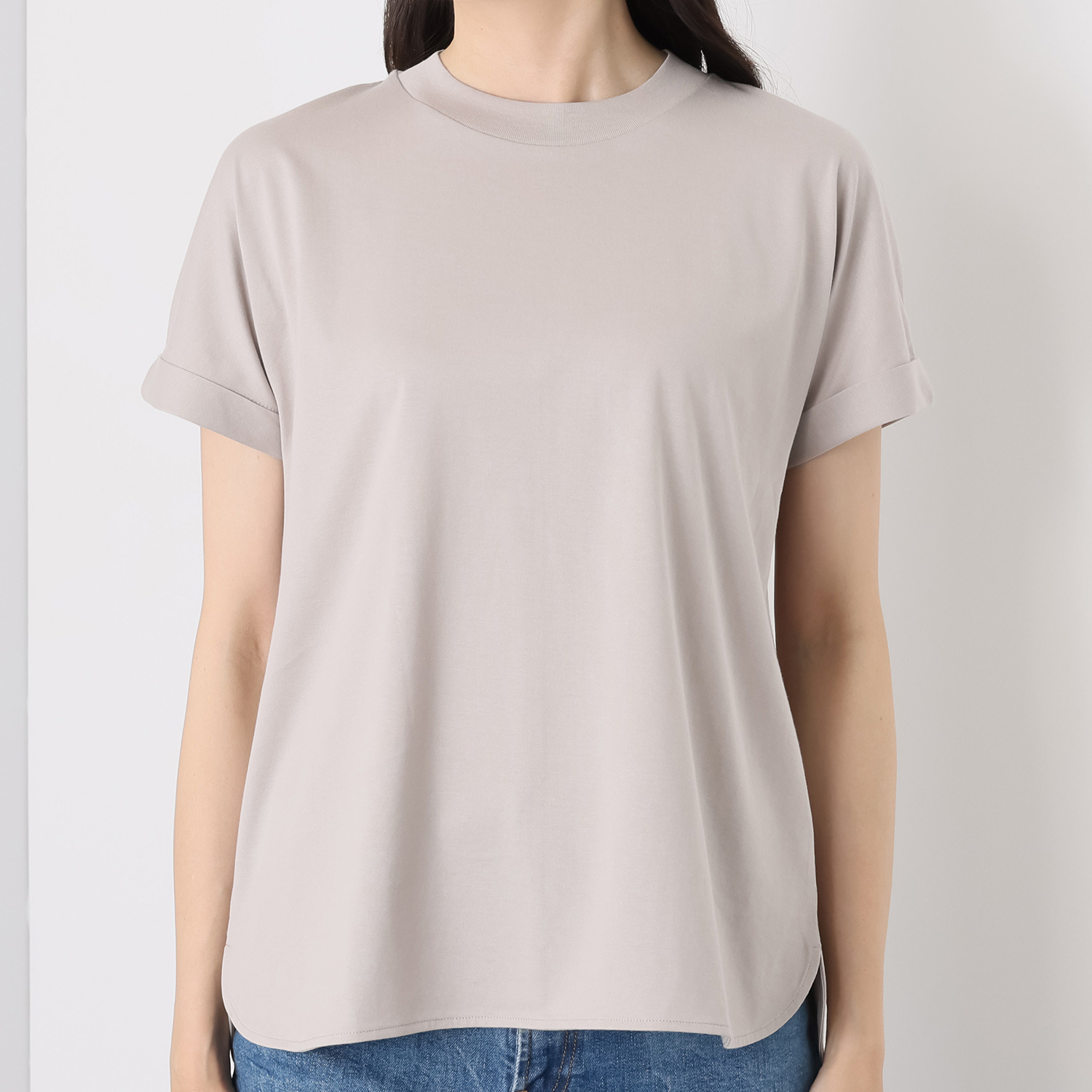 ルナリア 接触冷感 シルケット加工 ひやさらコットン ドルマン半袖Ｔシャツ